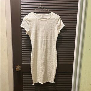 Heart Hips Ivory Textured Mini Dress